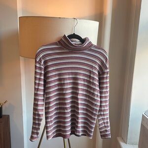 Striped Multicolor Turtleneck Sweater